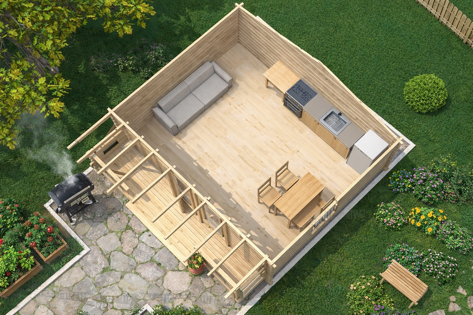 Садовый дом СК Мини 130